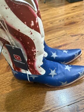 Twisted X Blue White Red American Flag Cowboy Boots